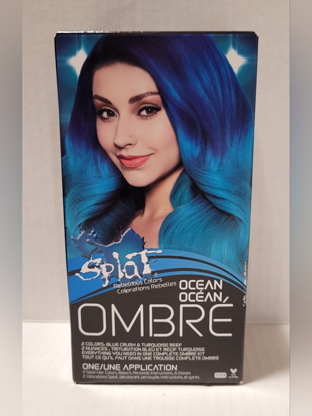 SPLAT ~ Ocean Ombre Hair Dye & Bleach Kit ~ Blue Crush & Turquoise Reef NIB